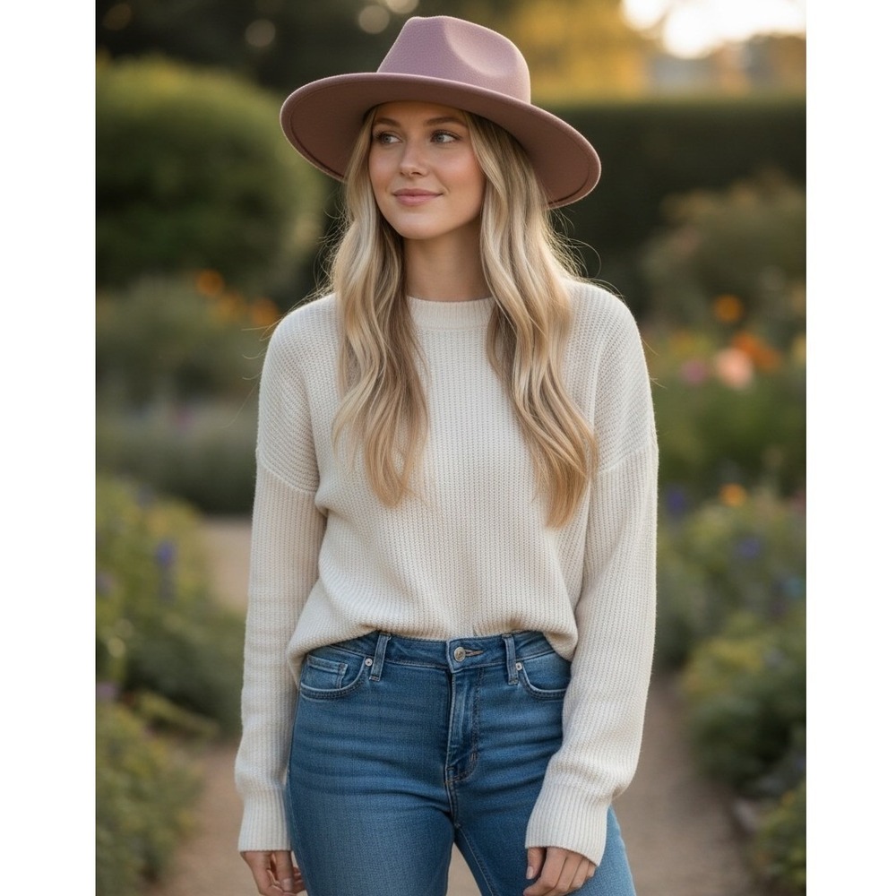 TILLEY ENDURABLES Wool Felt Fedora Medium 7 1/4 Tan Boho Festival Travel UPF Sun